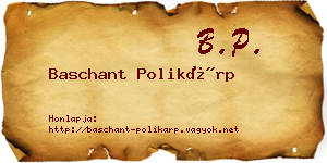 Baschant Polikárp névjegykártya